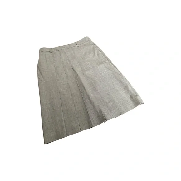 Theory Wool Blend Gray Pleated Skirt Size US 2 - Picture 6 of 9